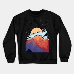 Wisps of cloud peaks Crewneck Sweatshirt